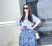 Placer toutes ses longueurs le long du buste : streetstyle